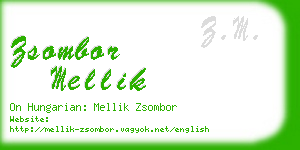 zsombor mellik business card